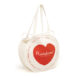 TOTEBAG EN COTON BEIGE AVEC DESSIN COEUR ROUGE RATATAM KIDS TB-A032