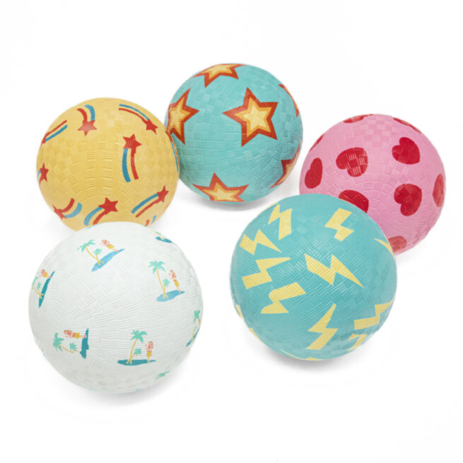 BALLON A MOTIFS 12 CM BALLON BLEU ET ETOILES MULTICOLORES RATATAM KIDS BLBIS004