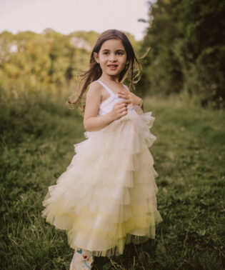 JF-S017 JUPE FROUFROU JAUNE RATATAM KIDS