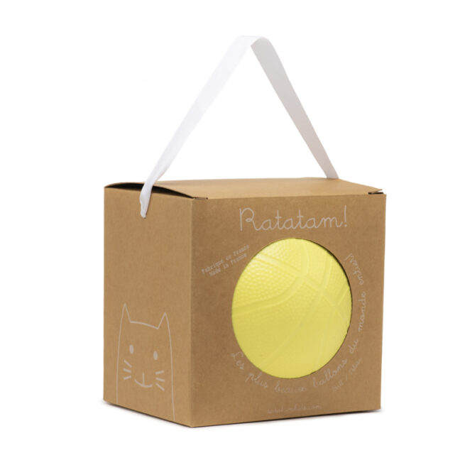 BALLON DE BASKET JAUNE 18 CM BB-019 RATATAM KIDS