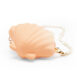 SM-CO31 SAC A MAIN COQUILLAGE EN SILICONE CORAIL AVEC BANDOULIERE EN PERLES BOIS ET COQUILLAGE RATATAM KIDS