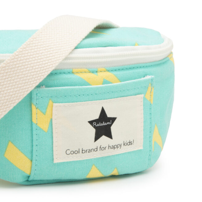 BN-A033 BABY SAC BANANE A MOTIFS BLEU ECLAIRS RATATAM KIDS