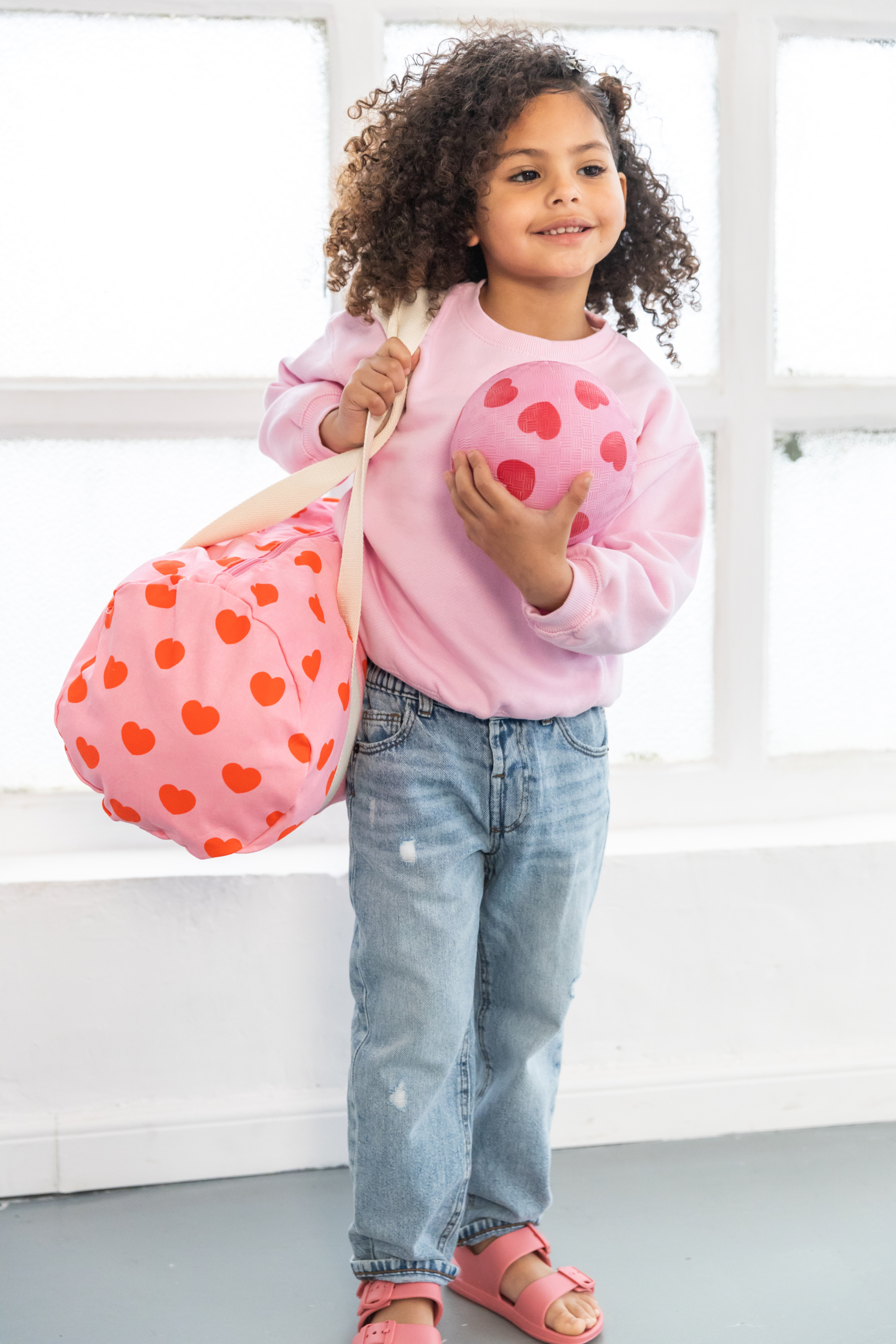 SAC BOWLING COEURS ROSE ET ROUGE ENFANTS MAMAN ADO RATATAM