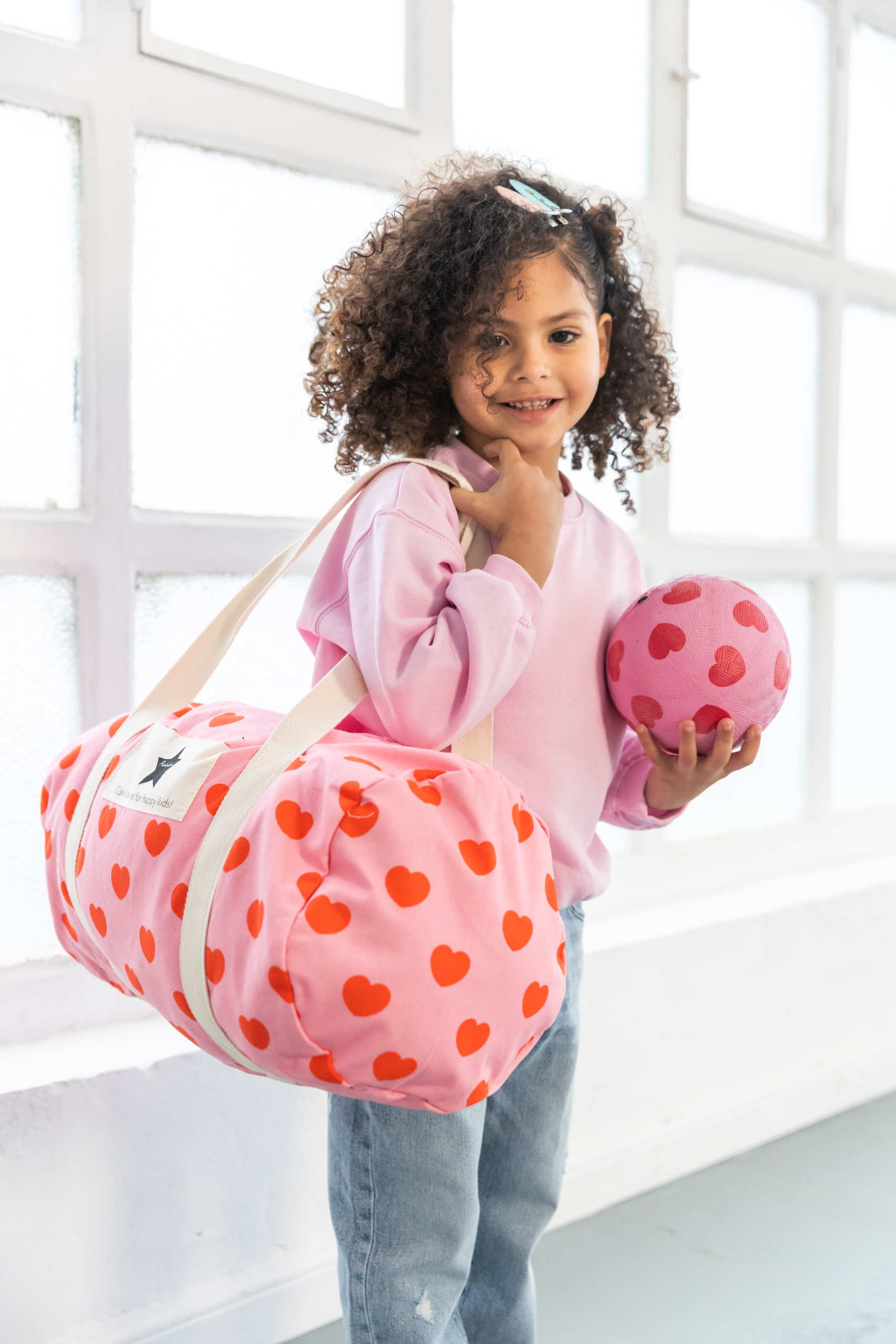 SAC BOWLING COEURS ROSE ET ROUGE ENFANTS MAMAN ADO RATATAM