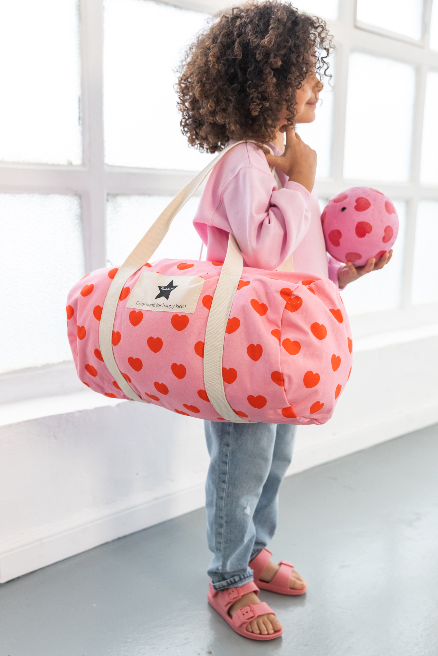 SAC BOWLING COEURS ROSE ET ROUGE ENFANTS MAMAN ADO RATATAM