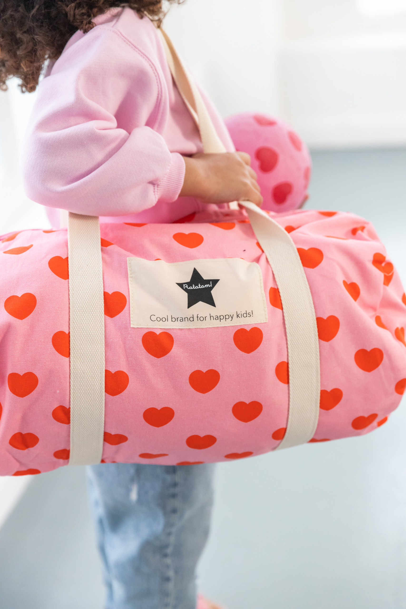 SAC BOWLING COEURS ROSE ET ROUGE ENFANTS MAMAN ADO RATATAM