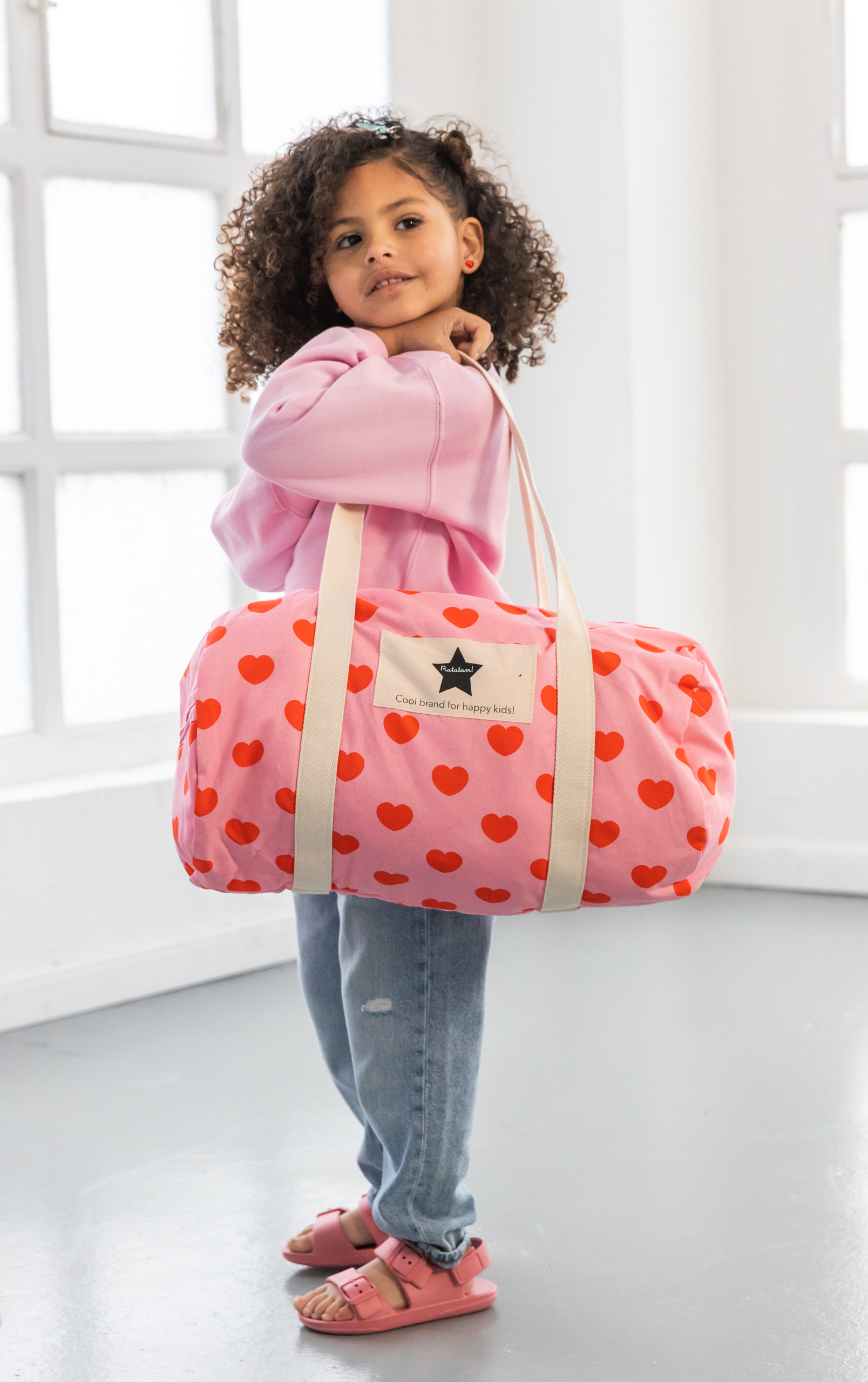 SAC BOWLING COEURS ROSE ET ROUGE ENFANTS MAMAN ADO RATATAM