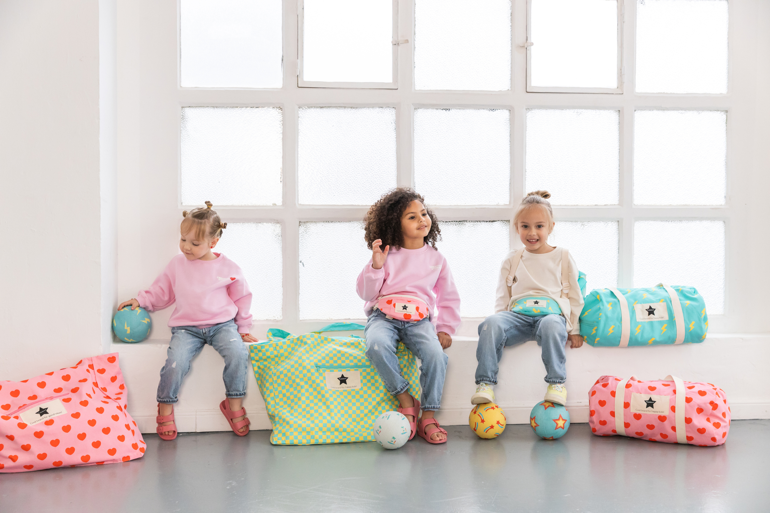 GRAND CABAS COEURS ROSE RATATAM