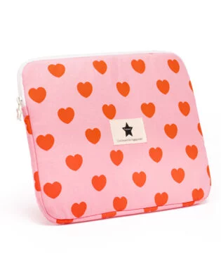 POCHETTE ORDINATEUR ZIPPEE ROSE COEURS ROUGE RATATAM KIDS