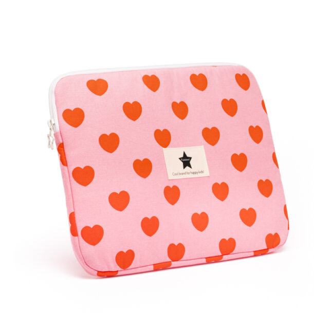 POCHETTE ORDINATEUR ZIPPEE ROSE COEURS ROUGE RATATAM KIDS