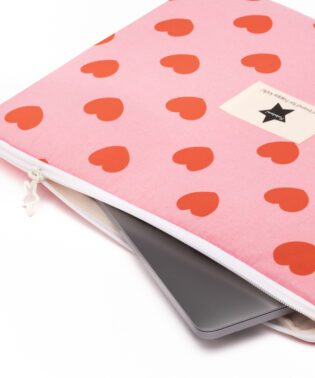 POCHETTE ORDINATEUR ZIPPEE ROSE COEURS ROUGE RATATAM KIDS