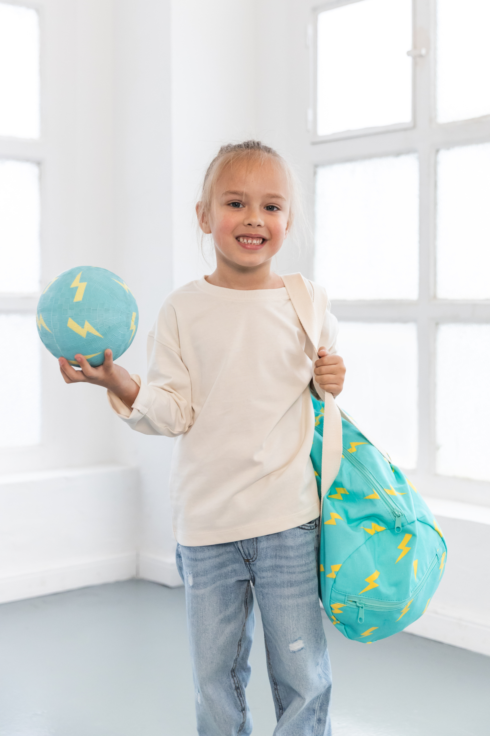 PETIT BALLON ECLAIRS BLEU 12 CM RATATAM