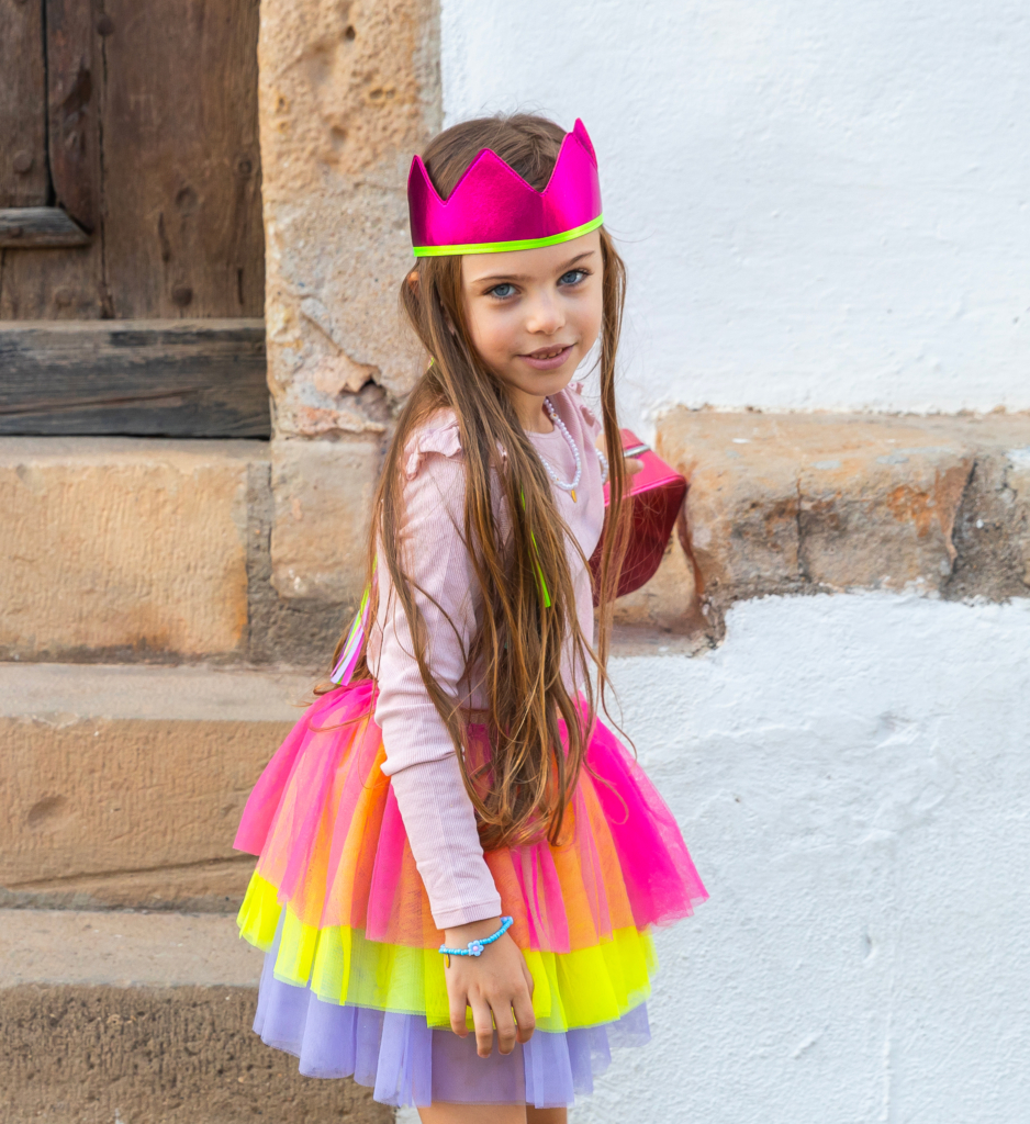 COURONNE BAGUETTE ROSE DEGUISEMENT POUR ENFANTS RATATAM