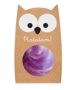 BALLE REBONDISSANTE HIBOU MARBREE VIOLET 57 MM RATATAM JOUETS ENFANTS