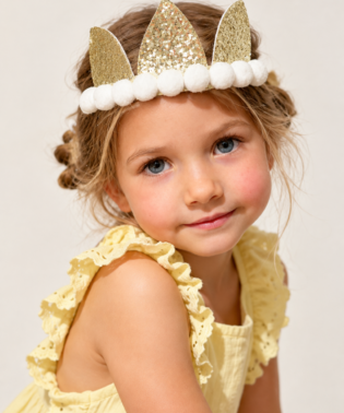 COURONNE ELASTIQUE POMPON CE076