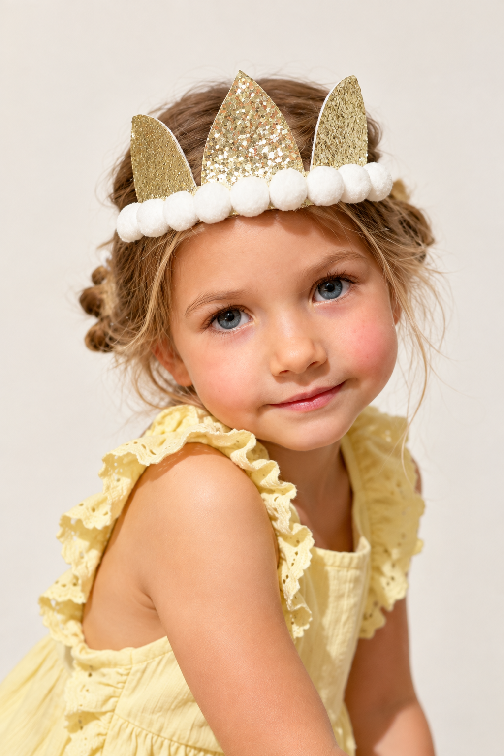 CE076-COURONNE-ELASTIQUE-OR-LIFESTYLE COURONNE ELASTIQUE POMPON CE076