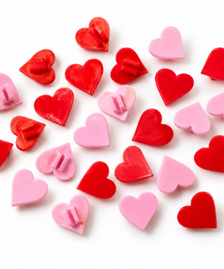 COEUR ROUGE ET ROSE A CLIPSER SUR VELO ACCESSOIRE VELO RATATAM BS-A050