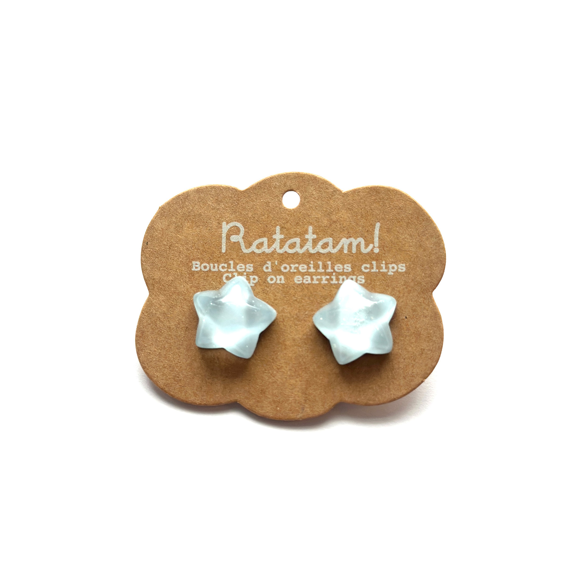 EA-00029-BL BOUCLES D'OREILLES A CLIPSER BLEU RATATAM