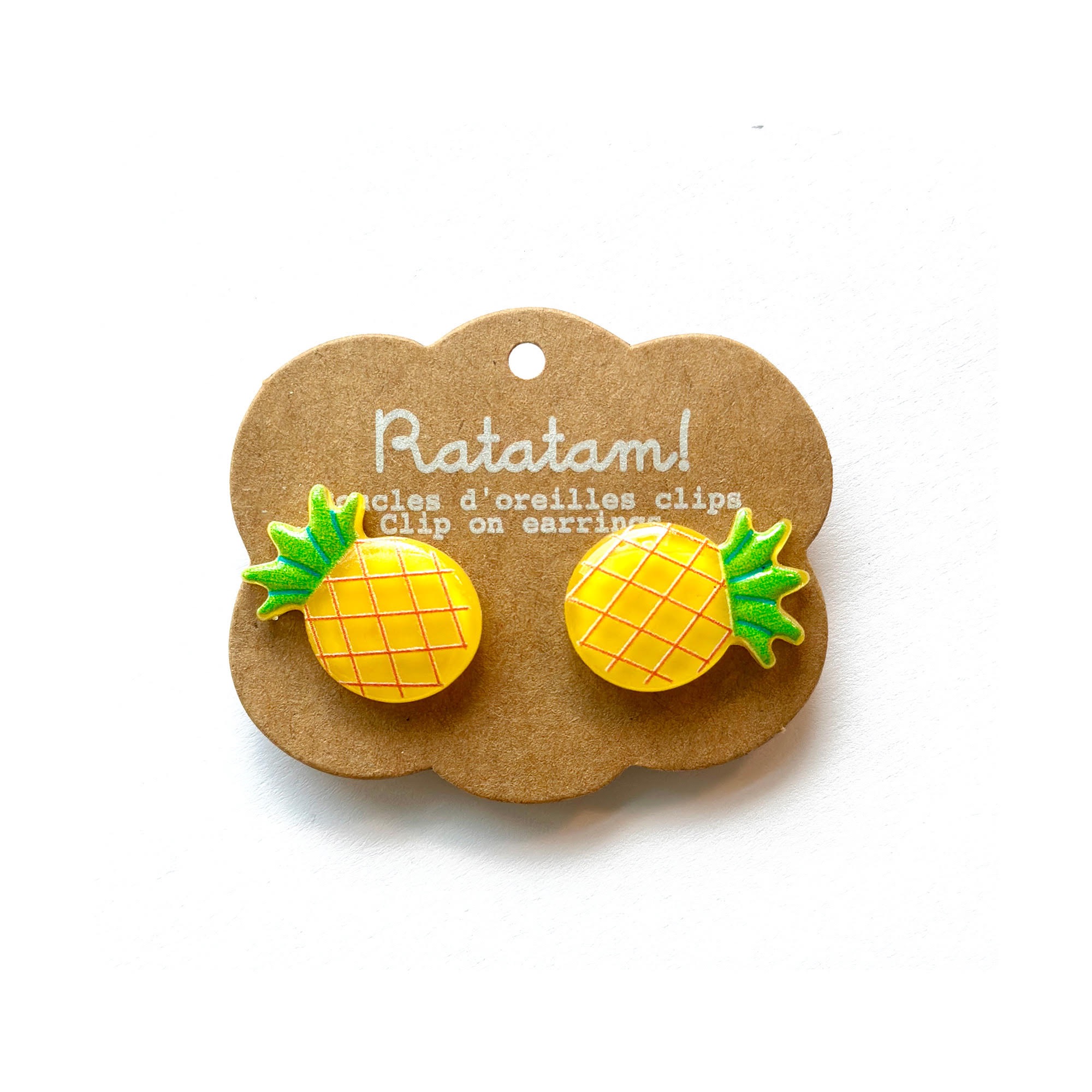 EA-00042-PA BOUCLES D'OREILLES CLIPS ANANAS RATATAM KIDS ENFANT