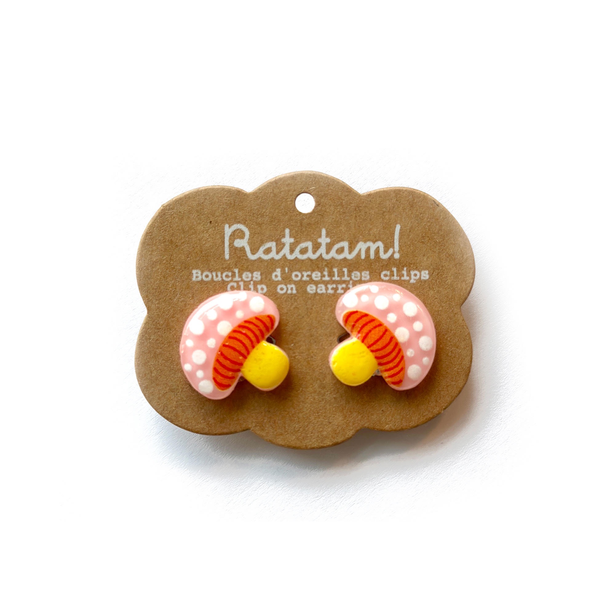EA-00042-CH BOUCLE D'OREILLES CLIP CHAMPIGNON ENFANT RATATAM KIDS