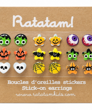 BOUCLE D'OREILLES AUTOCOLLANTS HALLOWEEN