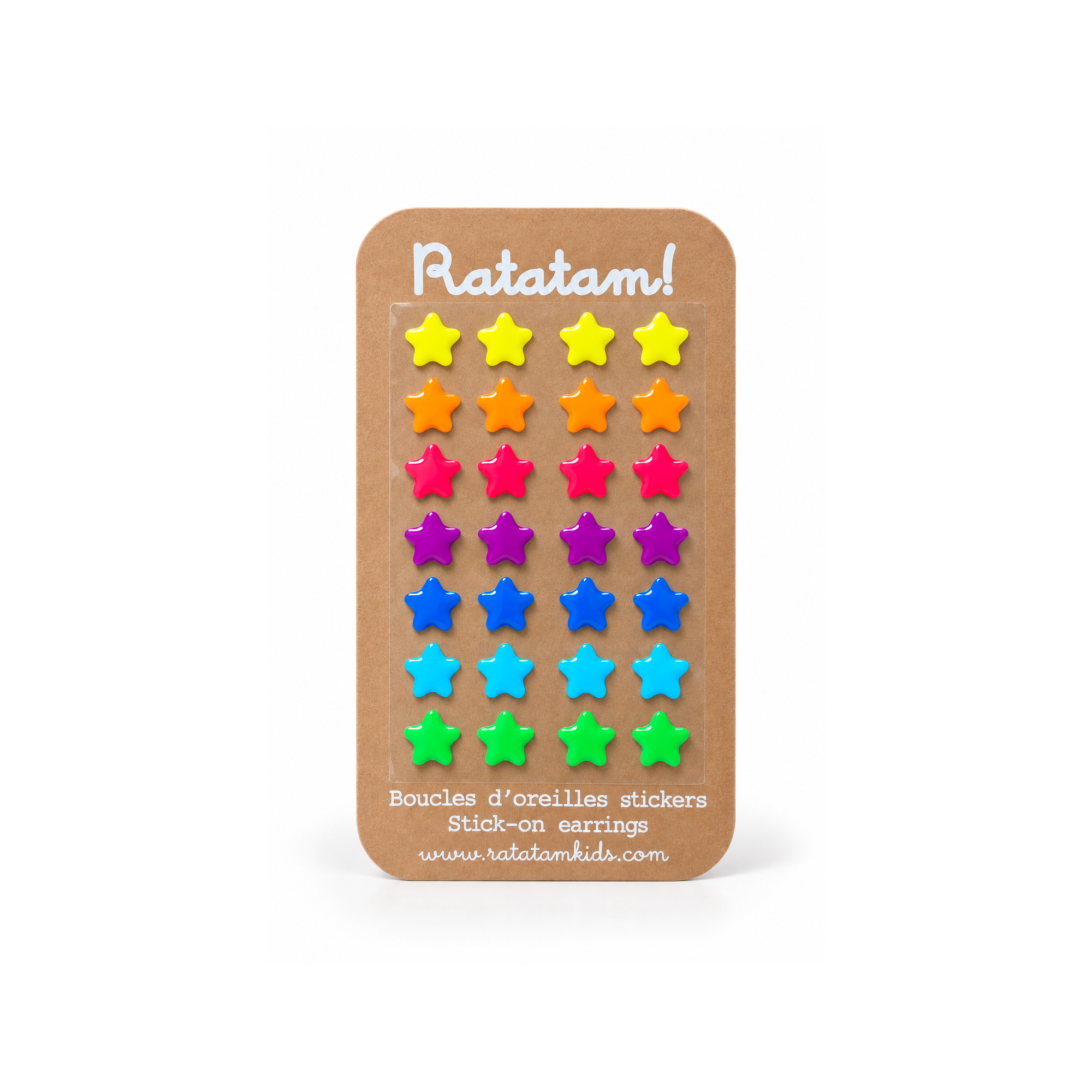 BO etoiles packshot BOUCLE D'OREILLES AUTOCOLLANTES ETOILES MULTICO