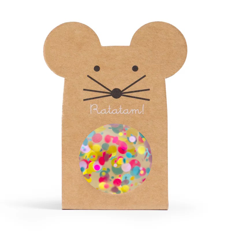 BALLE REBONDISSANTE SOURIS MULTICO JAUNE BRS-083