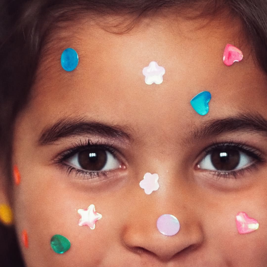 STICKERS VISAGE AUTOCOLLANTES POUR ENFANTS PAILLETTES RATATAM