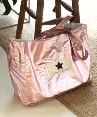 Le grand sac irisé Nova - Rose