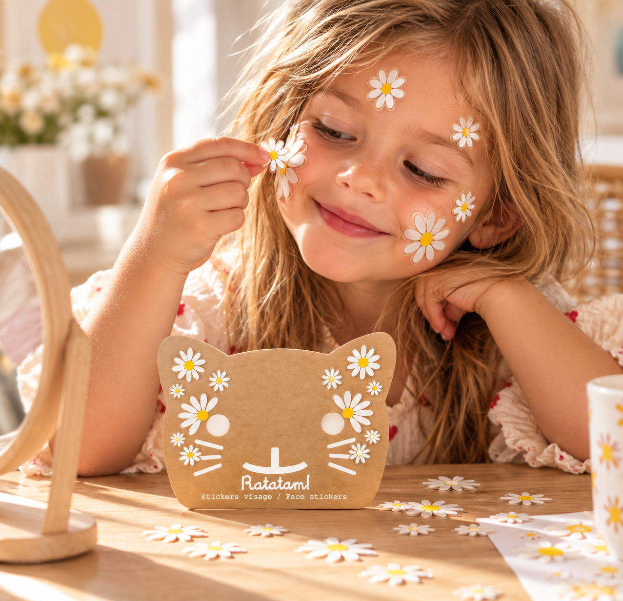 STICKERS VISAGE DAISY POUR ENFANTS RATATAM