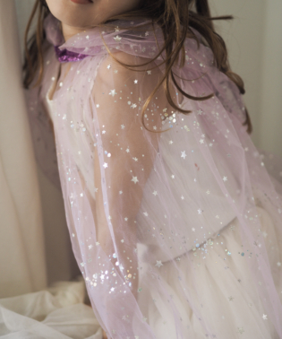 Cape à étoile argent violet Isaure - Violet