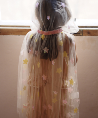 Cape à sequins Lily étoile rose et jaune - Jaune