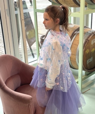 Cape Isaure - sequins lune violet