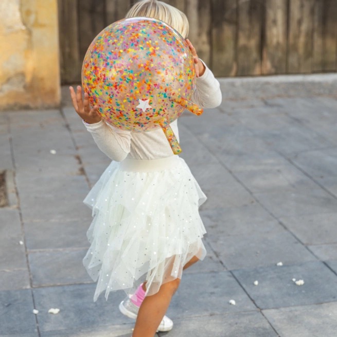 JUPE MERCREDI A VOLANTS BEIGE DEGUISEMENT ENFANTS