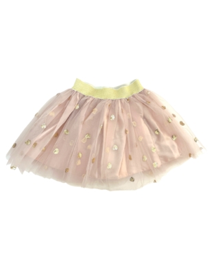 Jupe Josephine courte beige coeur or - Beige