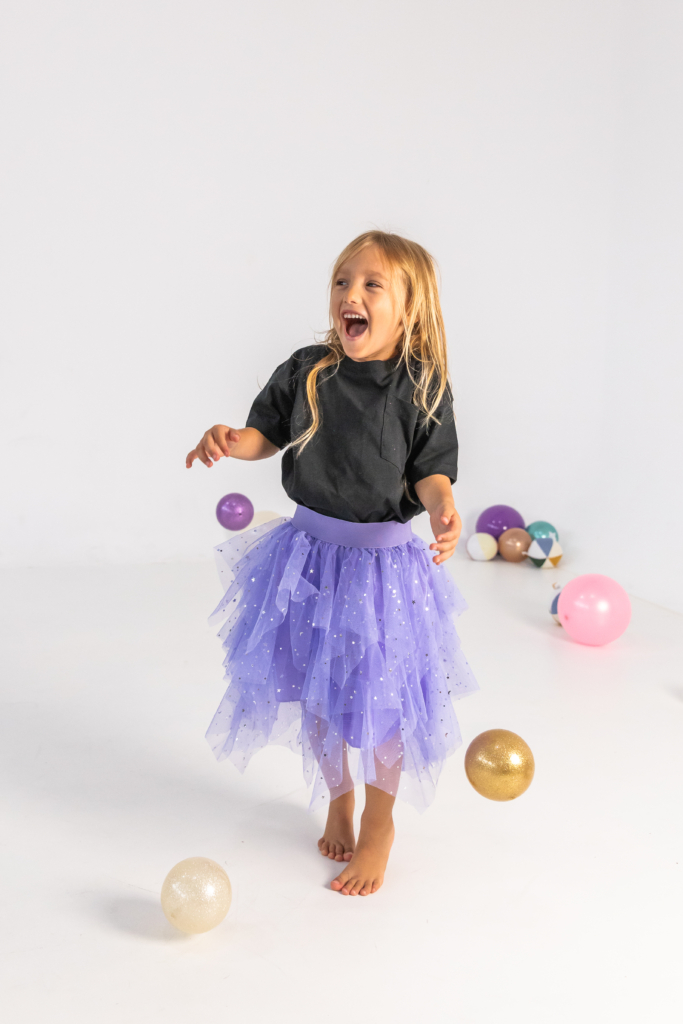 MS-S071 WEDNESDAY JUPE MERCREDI VIOLETTE POUR ENFANT DEGUISEMENT HALLOWEEN