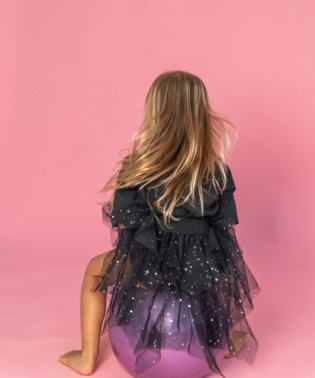 WEDNESDAY SKIRT BLACK MS-S061 JUPE MERCREDI ENFANT NOIRE HALLOWEEN DEGUISEMENT