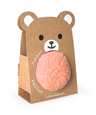 BALLON PELUCHE rose poche corail OURSON RATATAM JOUETS ENFANTS