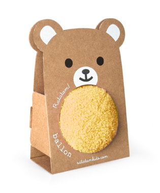 BALLON PELUCHE JAUNE OURSON RATATAM JOUETS ENFANTS