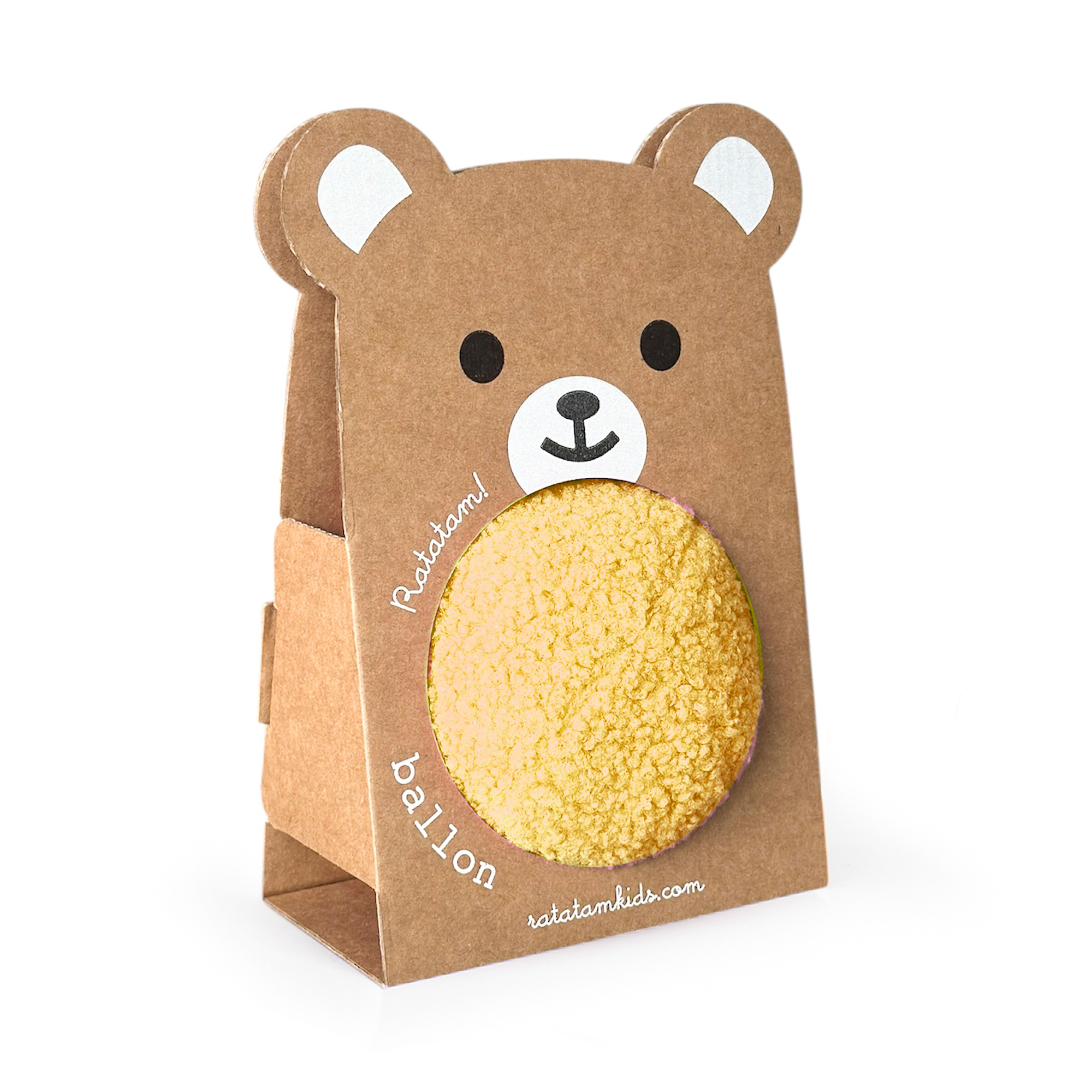 BALLON PELUCHE JAUNE OURSON RATATAM JOUETS ENFANTS