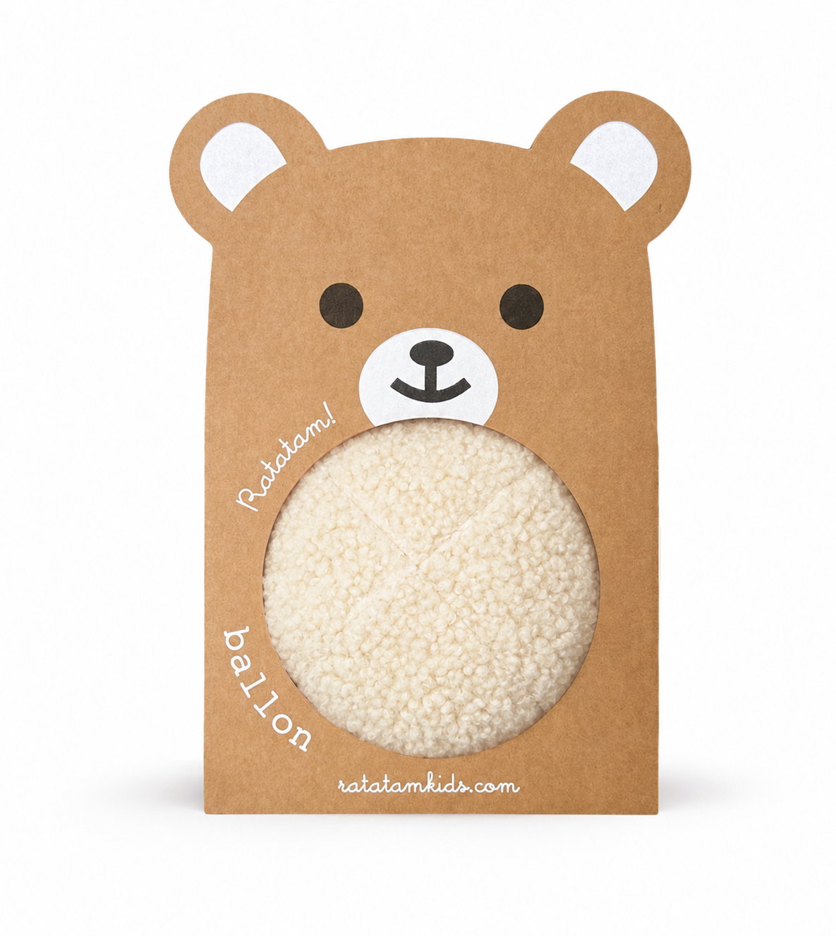 Emballage ours en kraft avec balle moelleuse