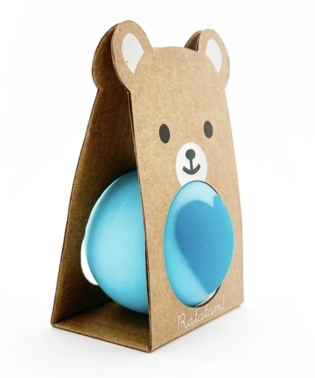 BALLE REBONDISSANTE OURSON BLEUE - PINK BLUE BOUNCY BALL - JOUET POUR ENFANT RATATAM