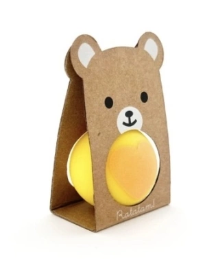 BALLE REBONDISSANTE OURSON JAUNE - YELLOW BEAR BOUNCY BALL - JOUET POUR ENFANT RATATAM