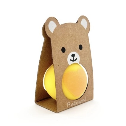 BALLE REBONDISSANTE OURSON JAUNE - YELLOW BEAR BOUNCY BALL - JOUET POUR ENFANT RATATAM