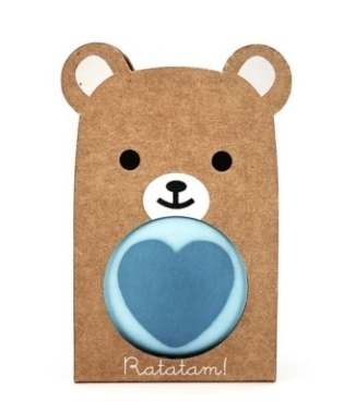 BALLE REBONDISSANTE OURSON BLEUE - PINK BLUE BOUNCY BALL - JOUET POUR ENFANT RATATAM