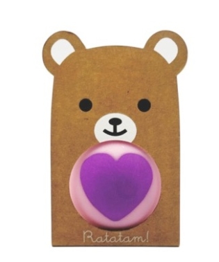 BALLE REBONDISSANTE OURSON VIOLET - PURPLE BEAR BOUNCY BALL - JOUET POUR ENFANT RATATAM