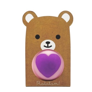 BALLE REBONDISSANTE OURSON VIOLET - PURPLE BEAR BOUNCY BALL - JOUET POUR ENFANT RATATAM