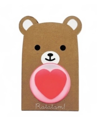 BALLE REBONDISSANTE OURSON ROSE RTATAM ENFANT