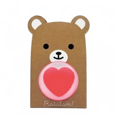 BALLE REBONDISSANTE OURSON ROSE RTATAM ENFANT