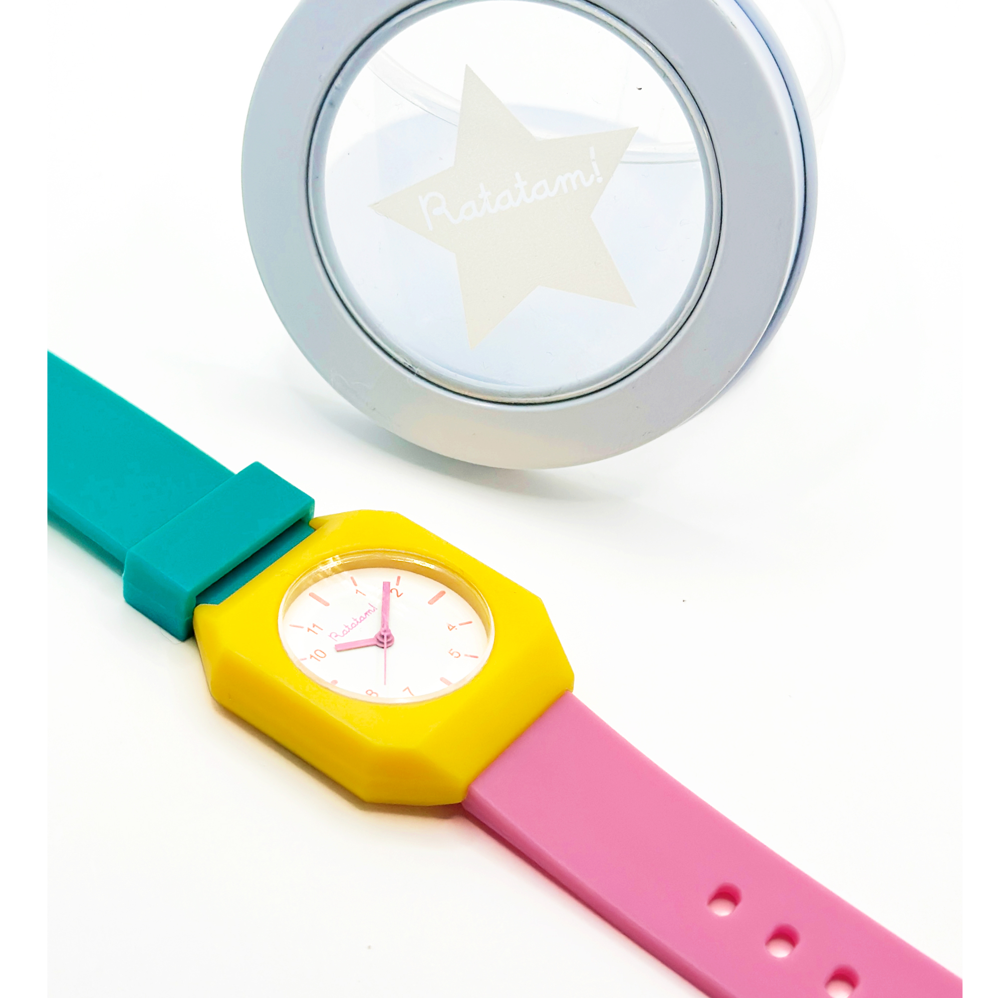 MONTRE ENFANT ROSE ET VERT RATATAM BIJOUX ENFANTS JOUETS DEGUISEMENTS